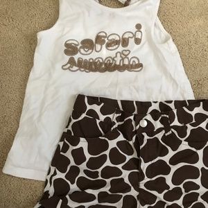 Matching Giraffe Set Gymboree size 8